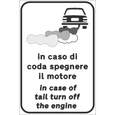 cartello spegnere il motore